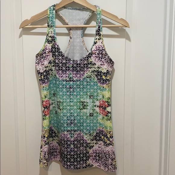 Lululemon Cool racerback Paradise grid - Picture 1 of 6